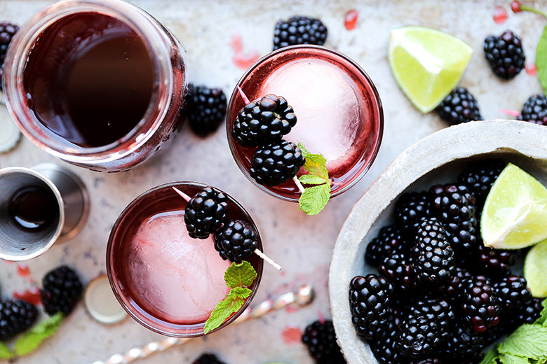 Blackberry-Ginger Shrub Rum Cocktail