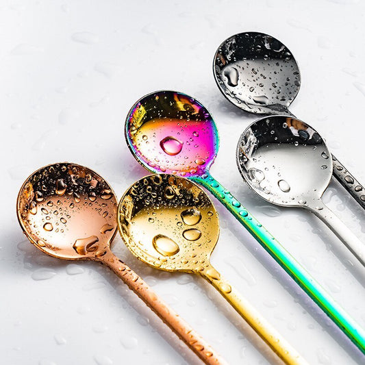 Cocktail Stainless Steel Round Spoon